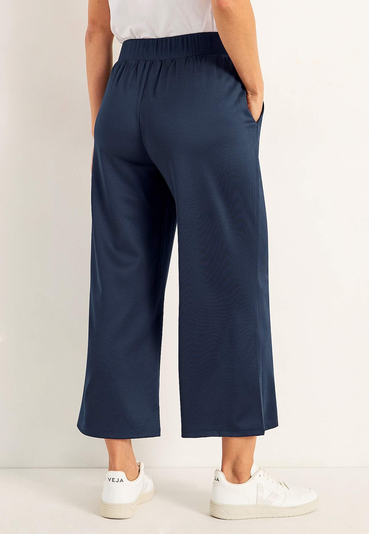 Jersey pants with ankle length