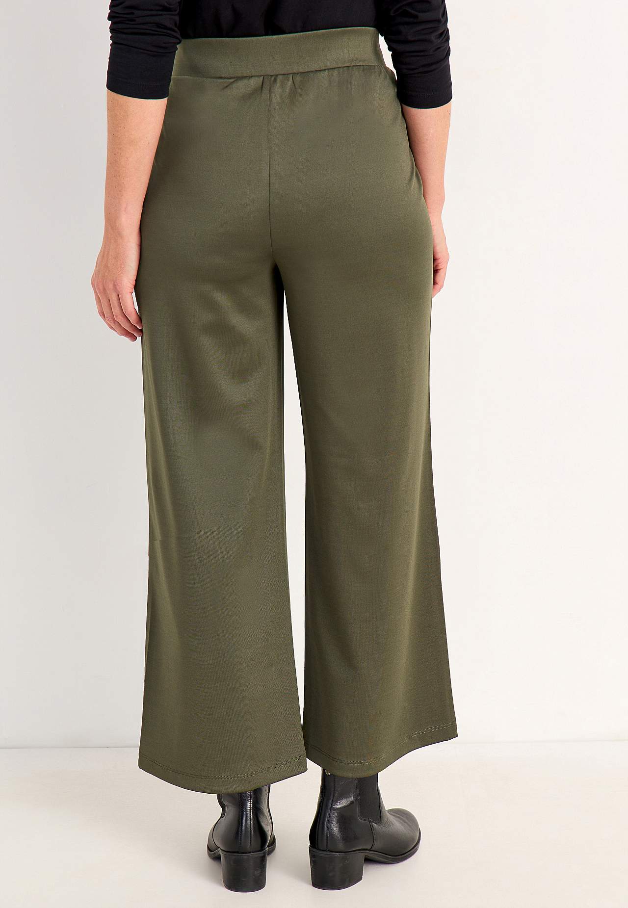 Jersey pants with ankle length