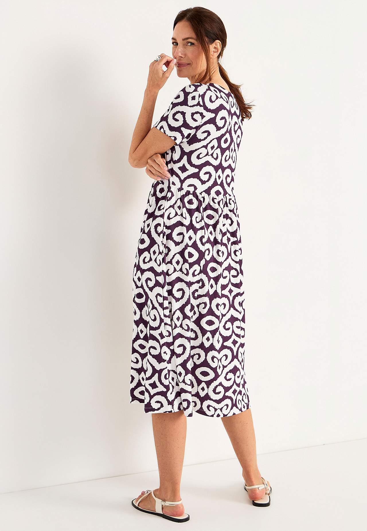 Patterned jersey dress