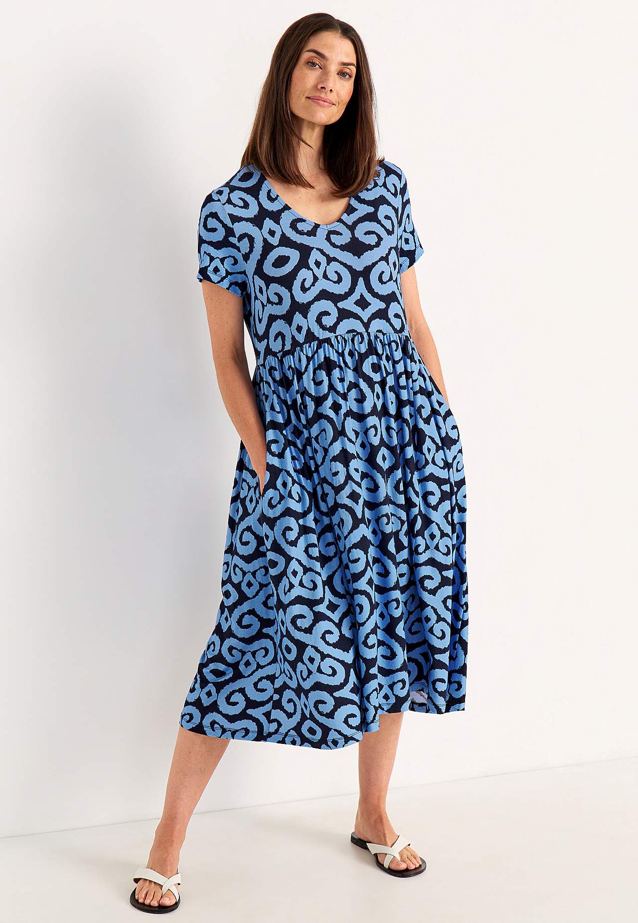 Patterned jersey dress