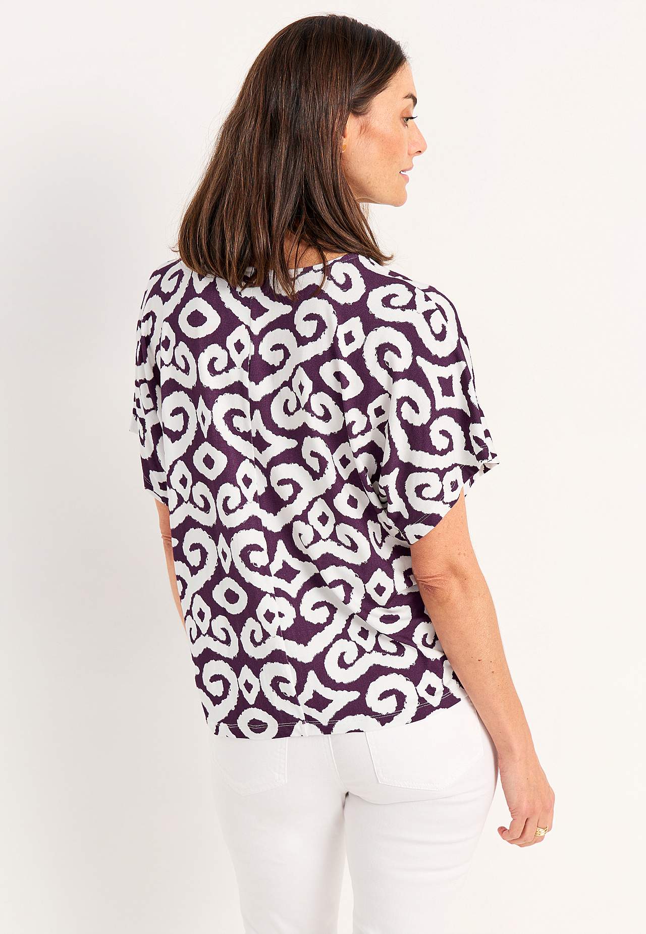 Jersey top with short sleeves