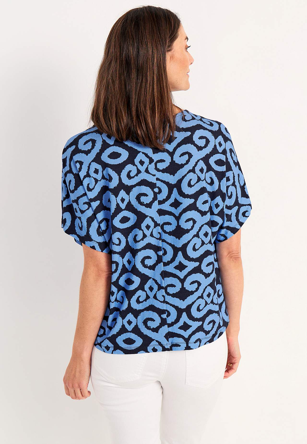 Jersey top with short sleeves