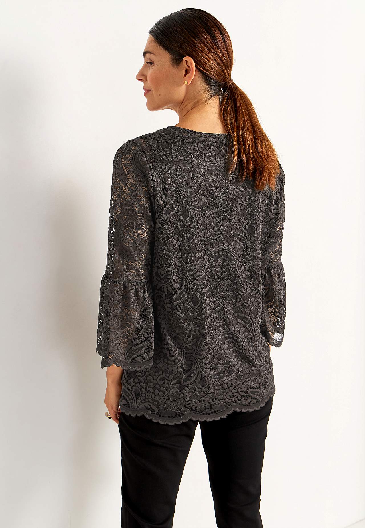Lace top with bell sleeve