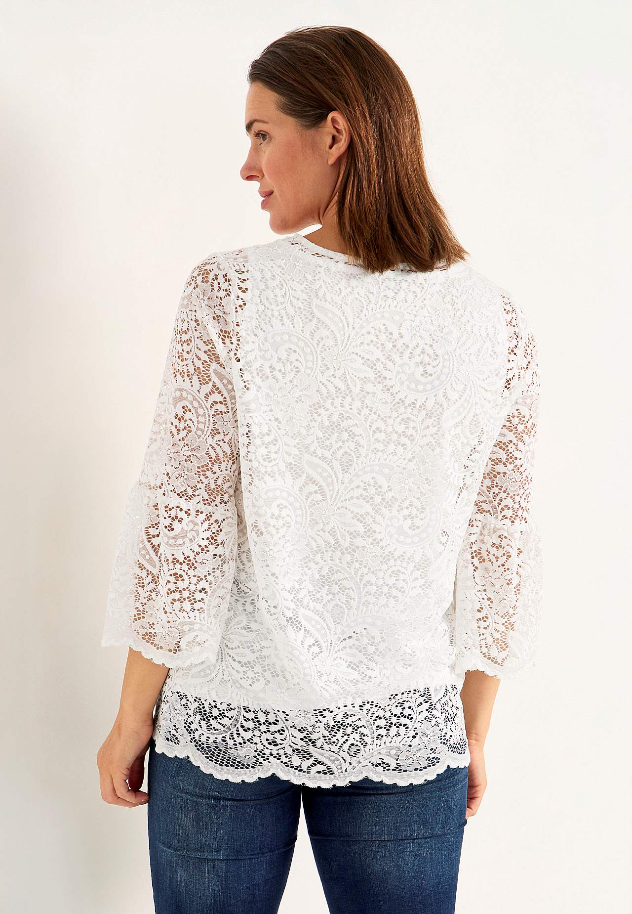 Lace top with bell sleeve