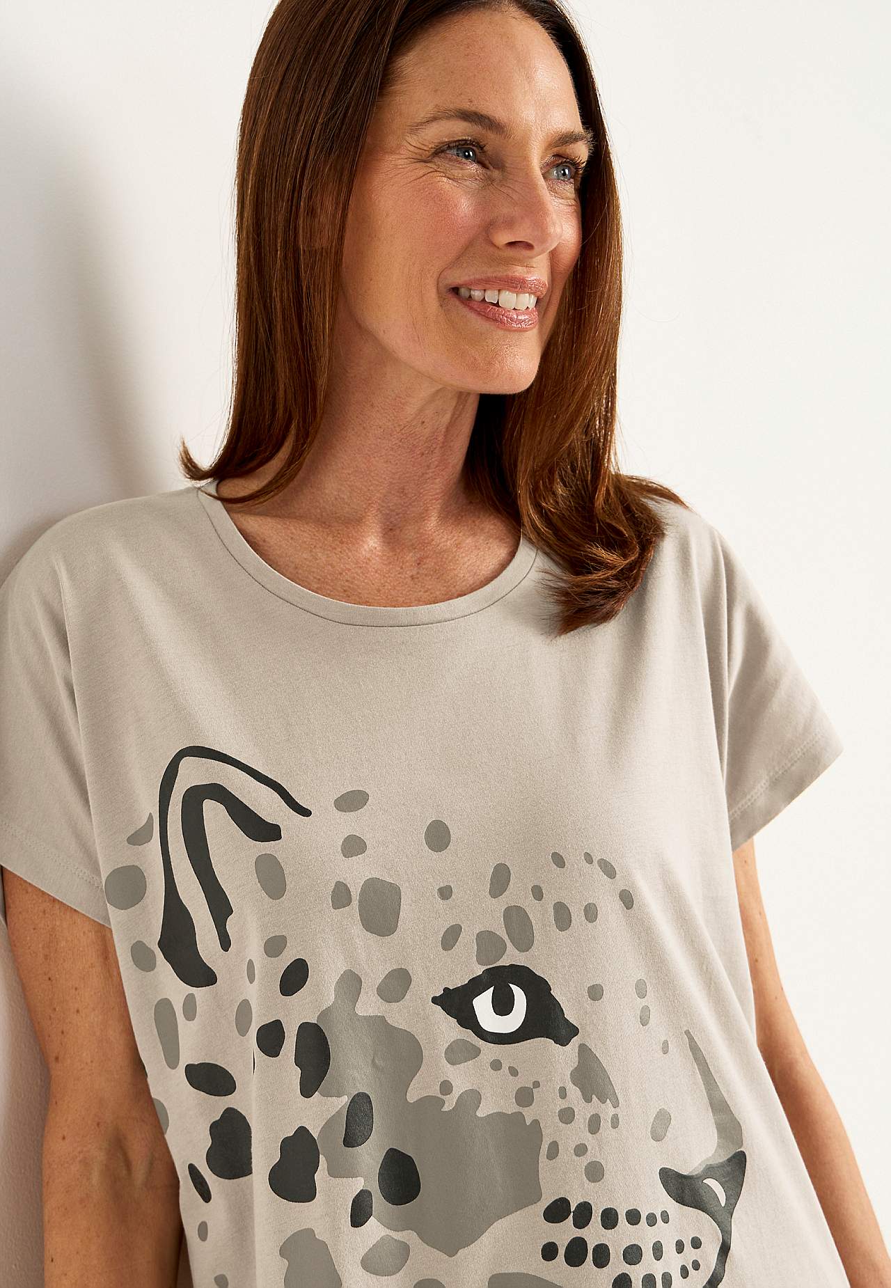 Patterned nightdress in cotton