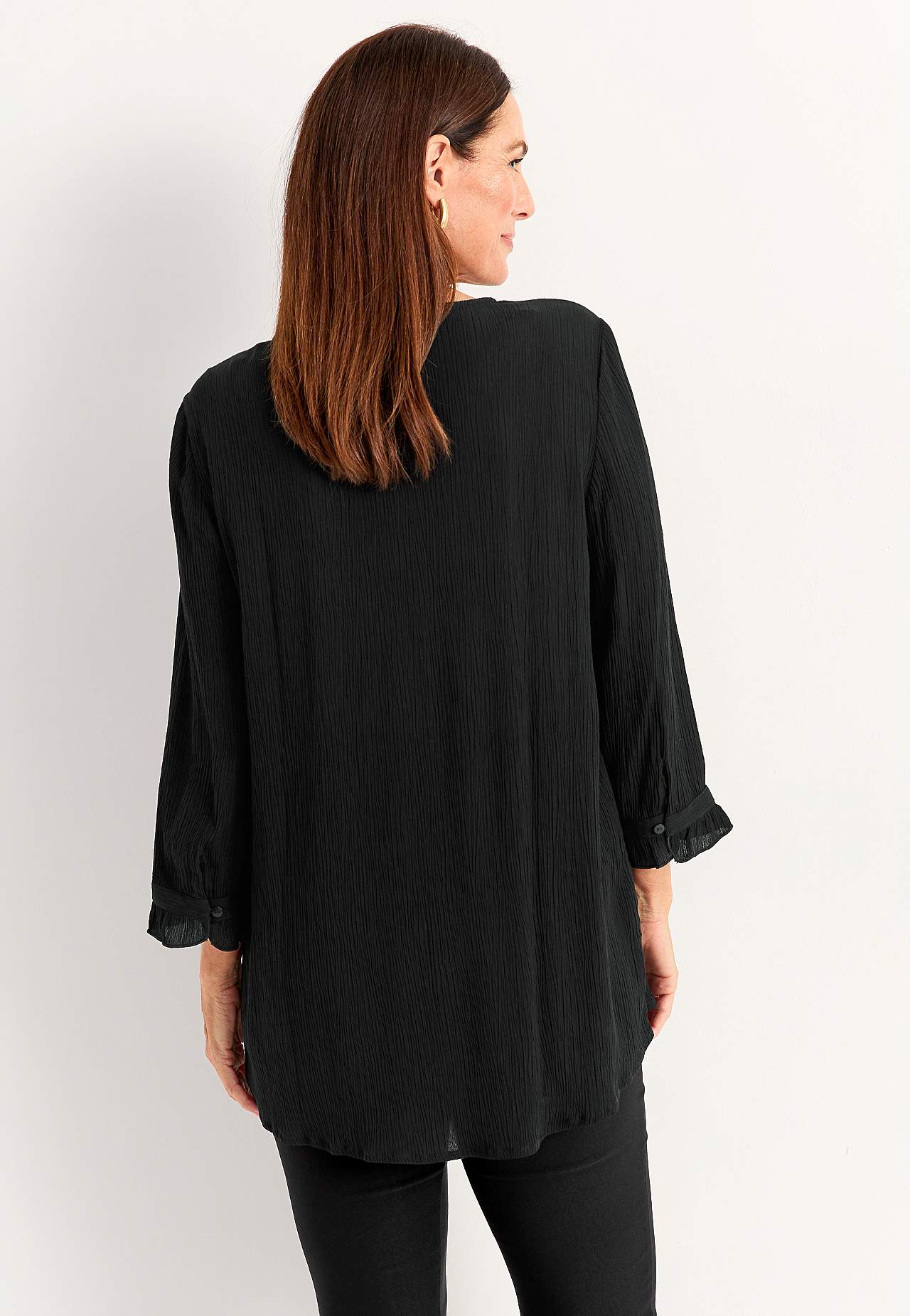 Tunic with crêpe quality