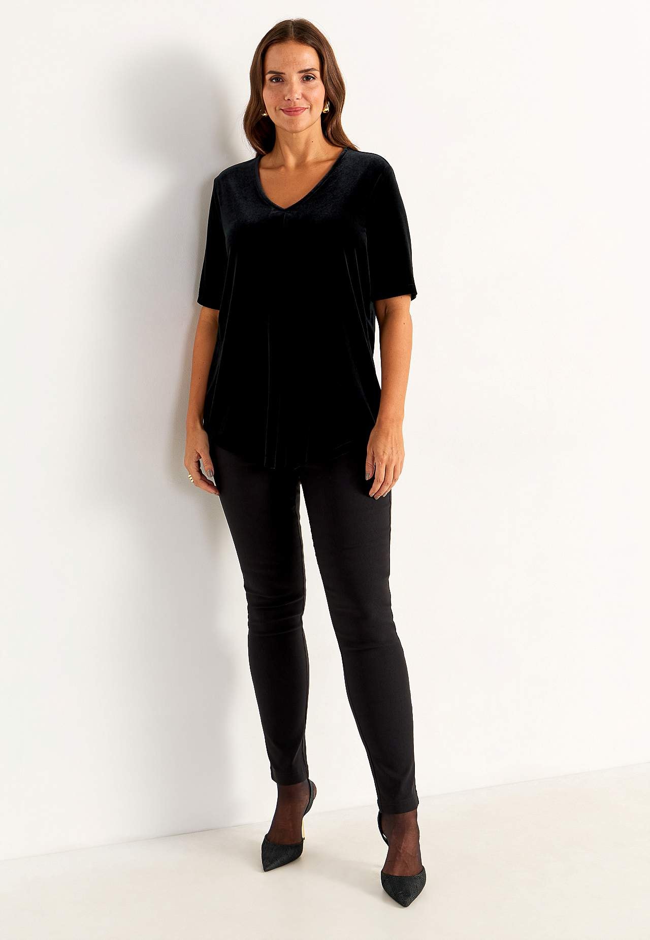 Party top in velvet