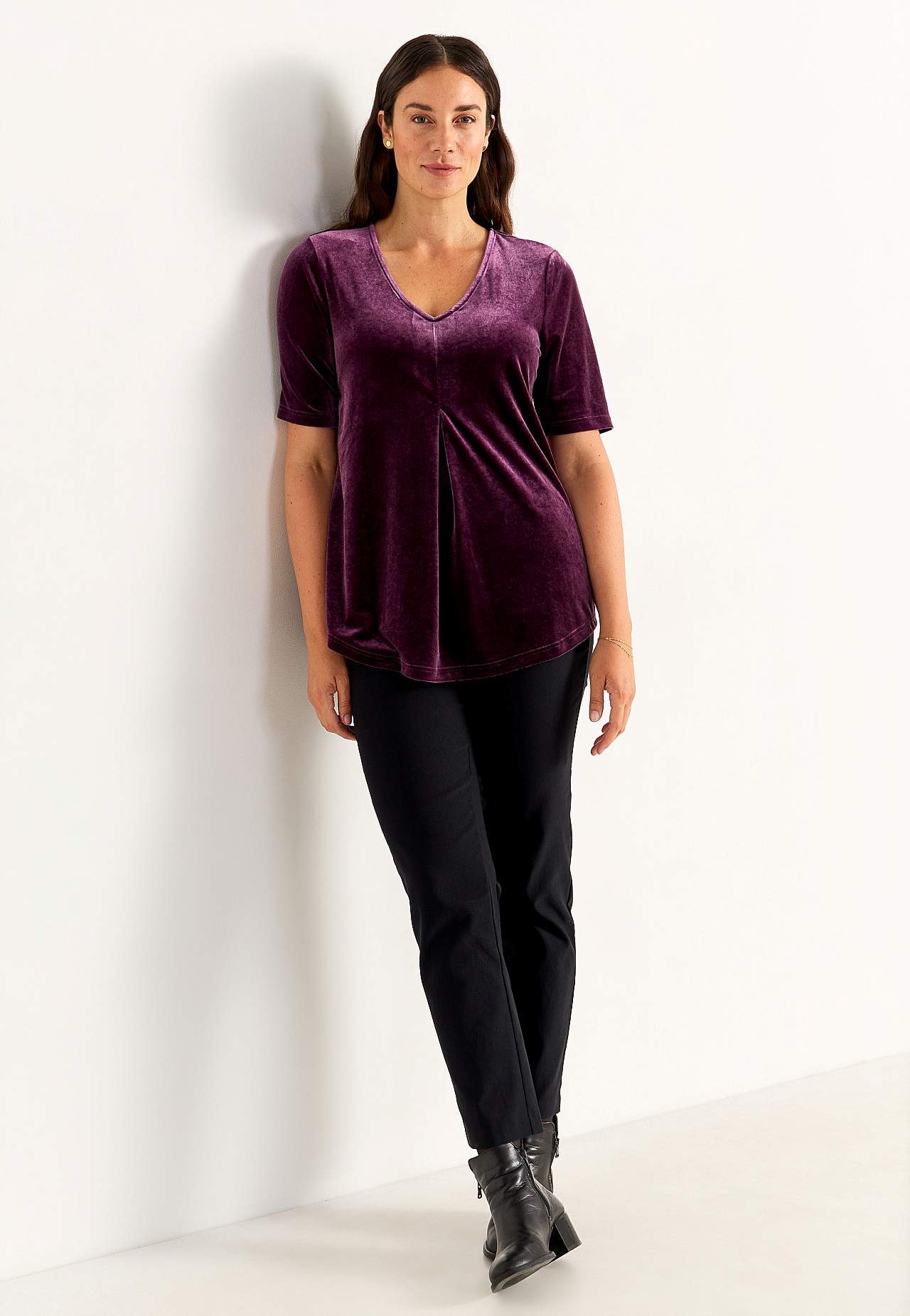 Party top in velvet