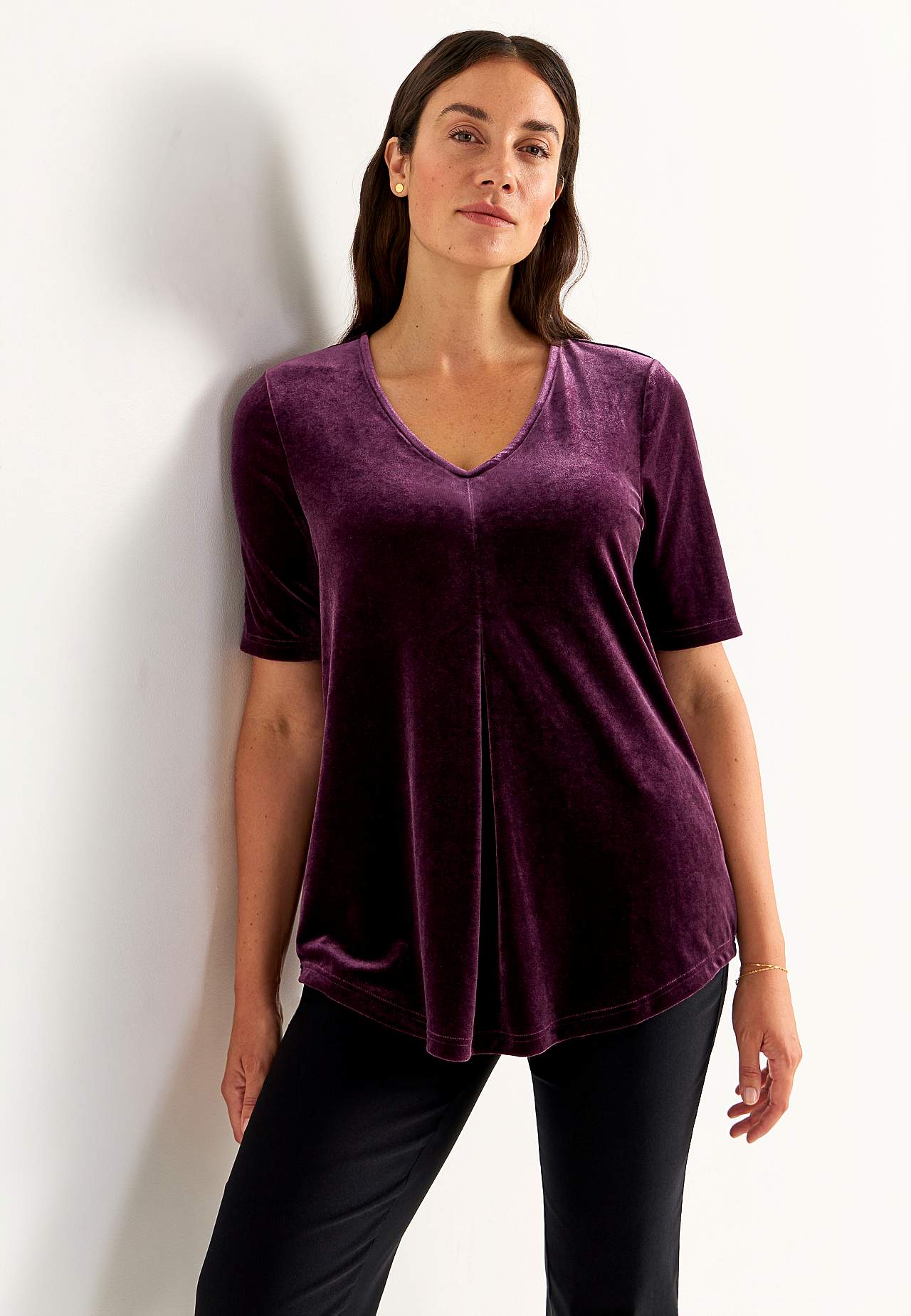 Party top in velvet