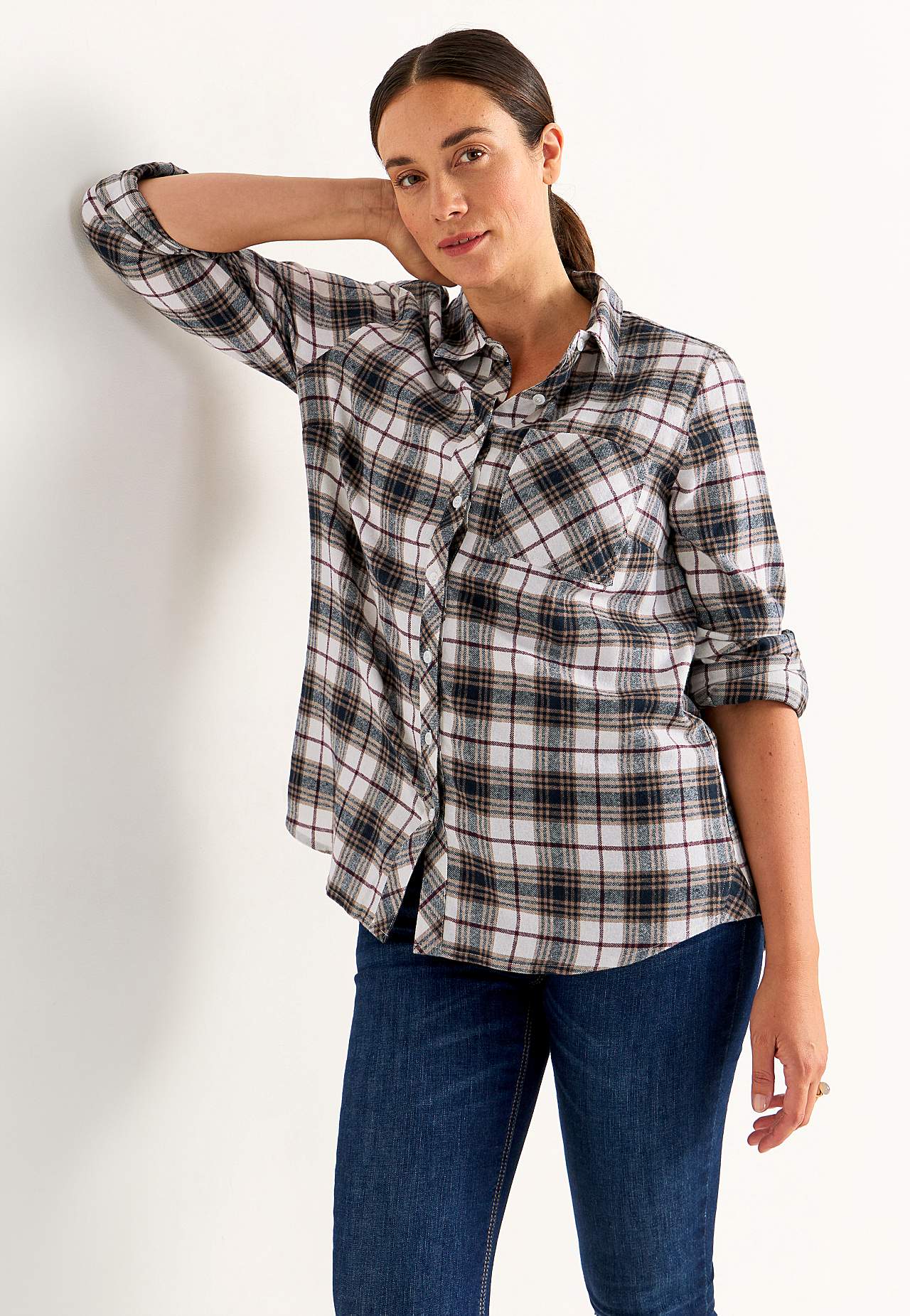 Checked flannel shirt