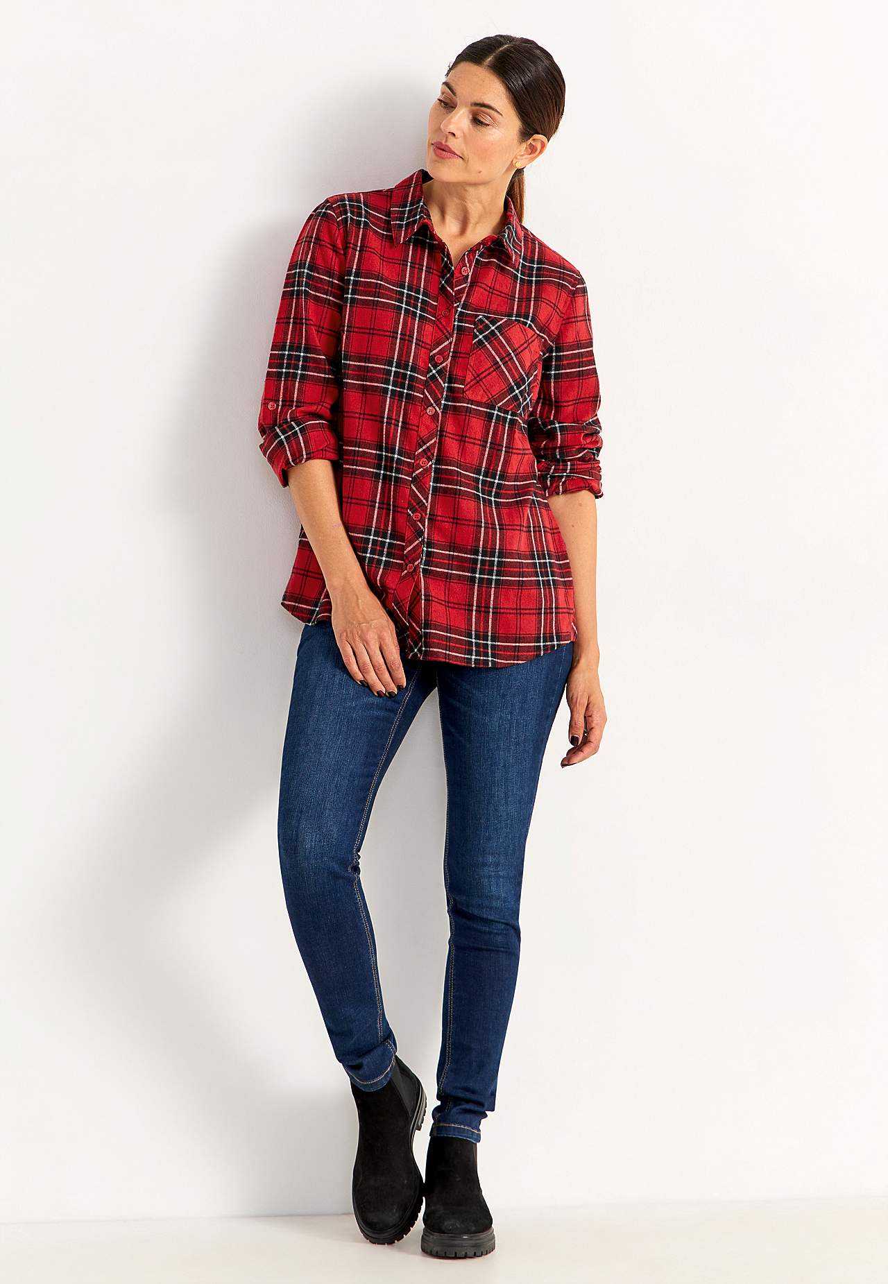 Checked flannel shirt