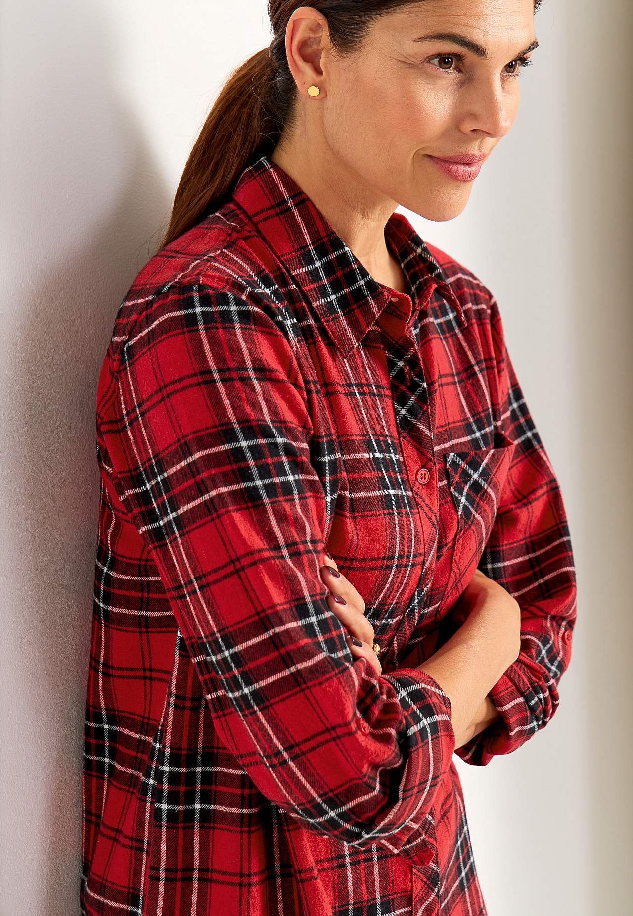 Checked flannel shirt