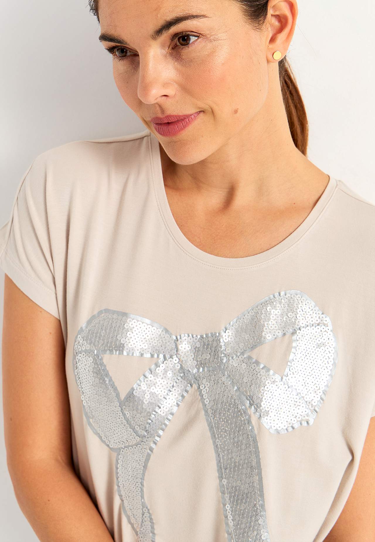 Party top with sequins