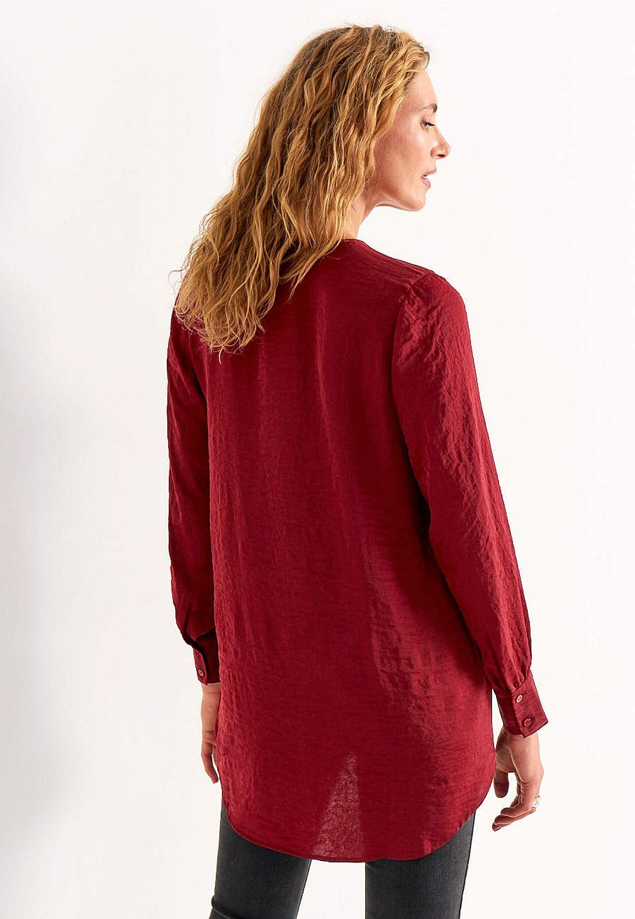 Tunic with frill collar