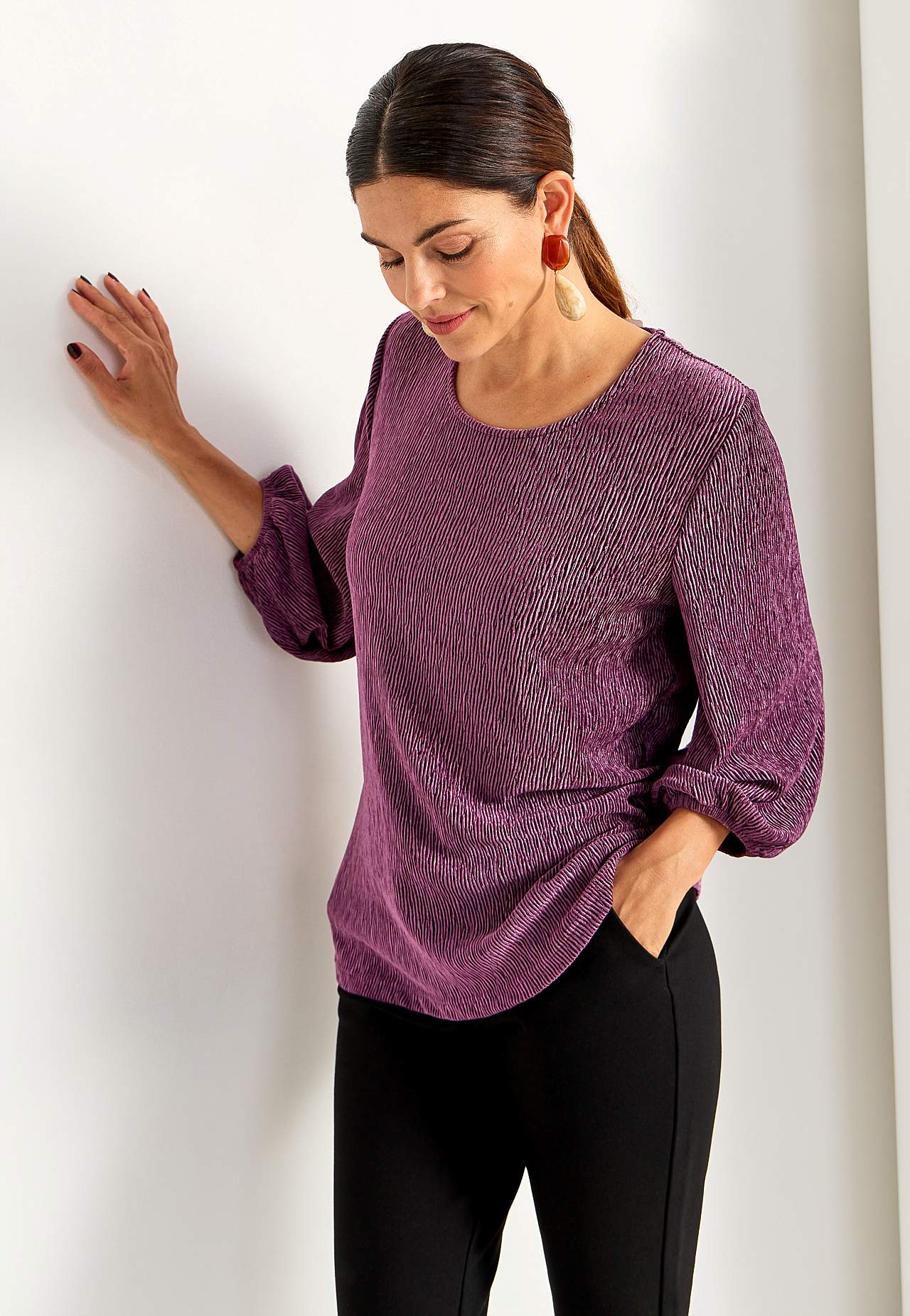 Party top in velvet