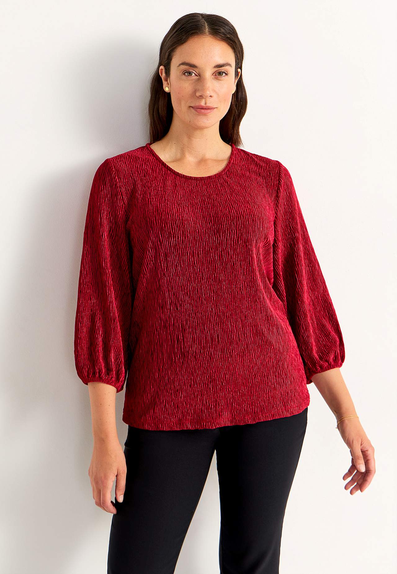 Party top in velvet