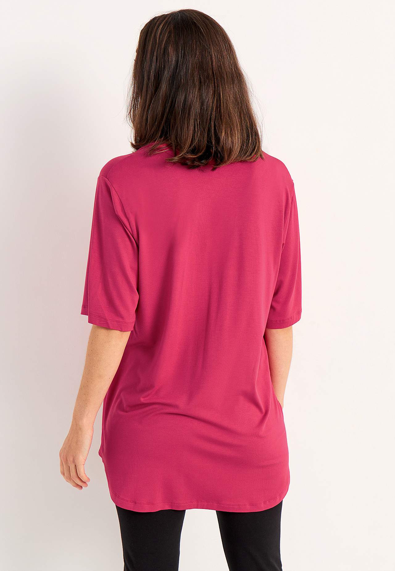 V-neck jersey tuniq