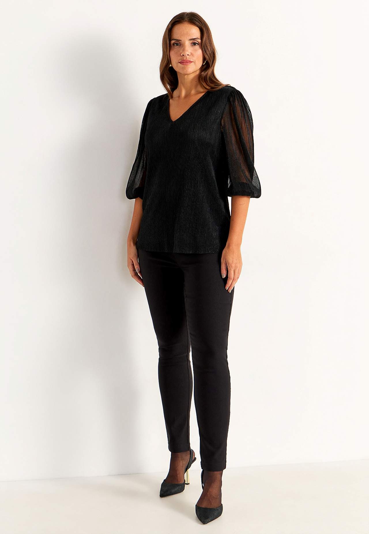 Glittery party top