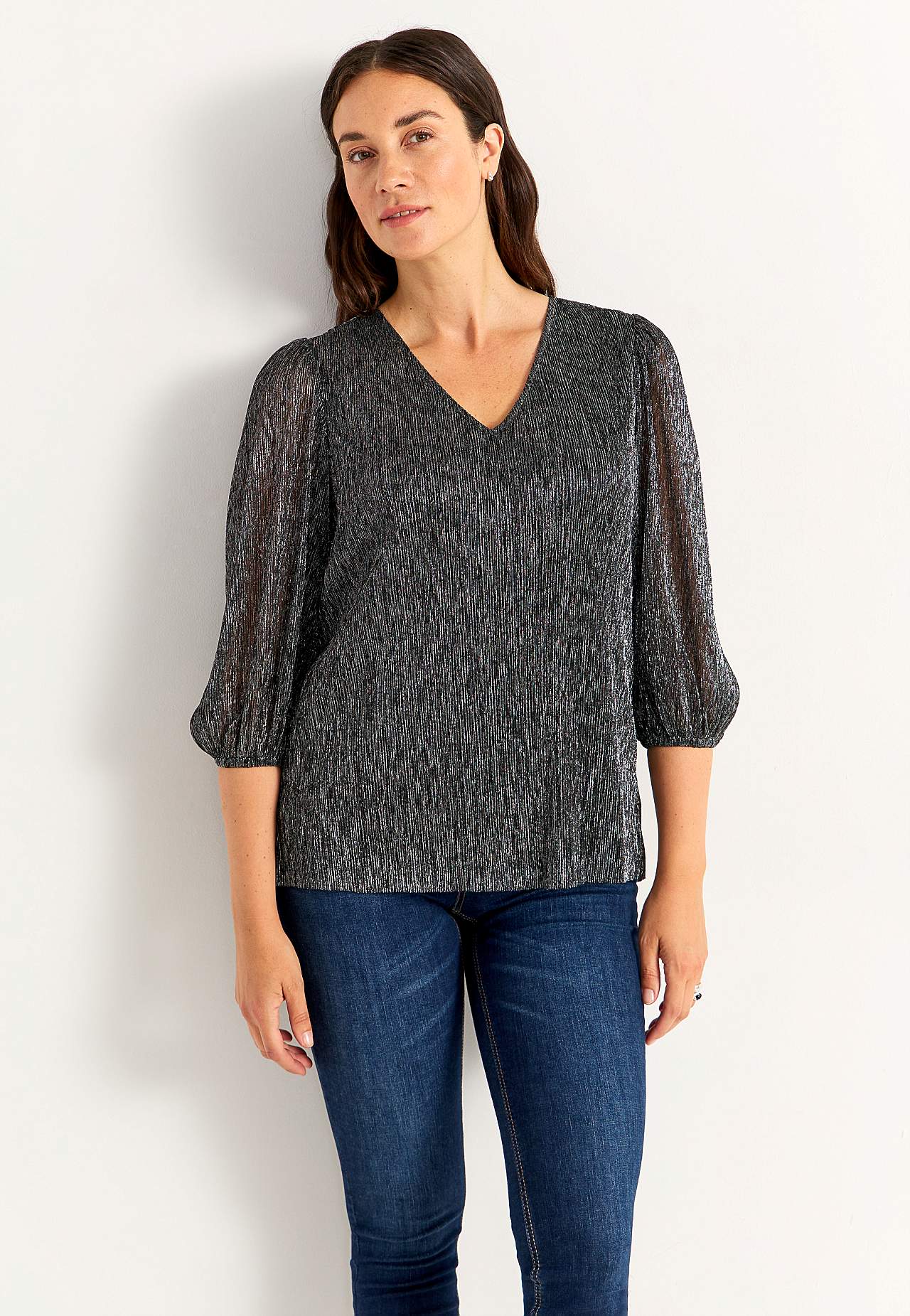 Glittery party top