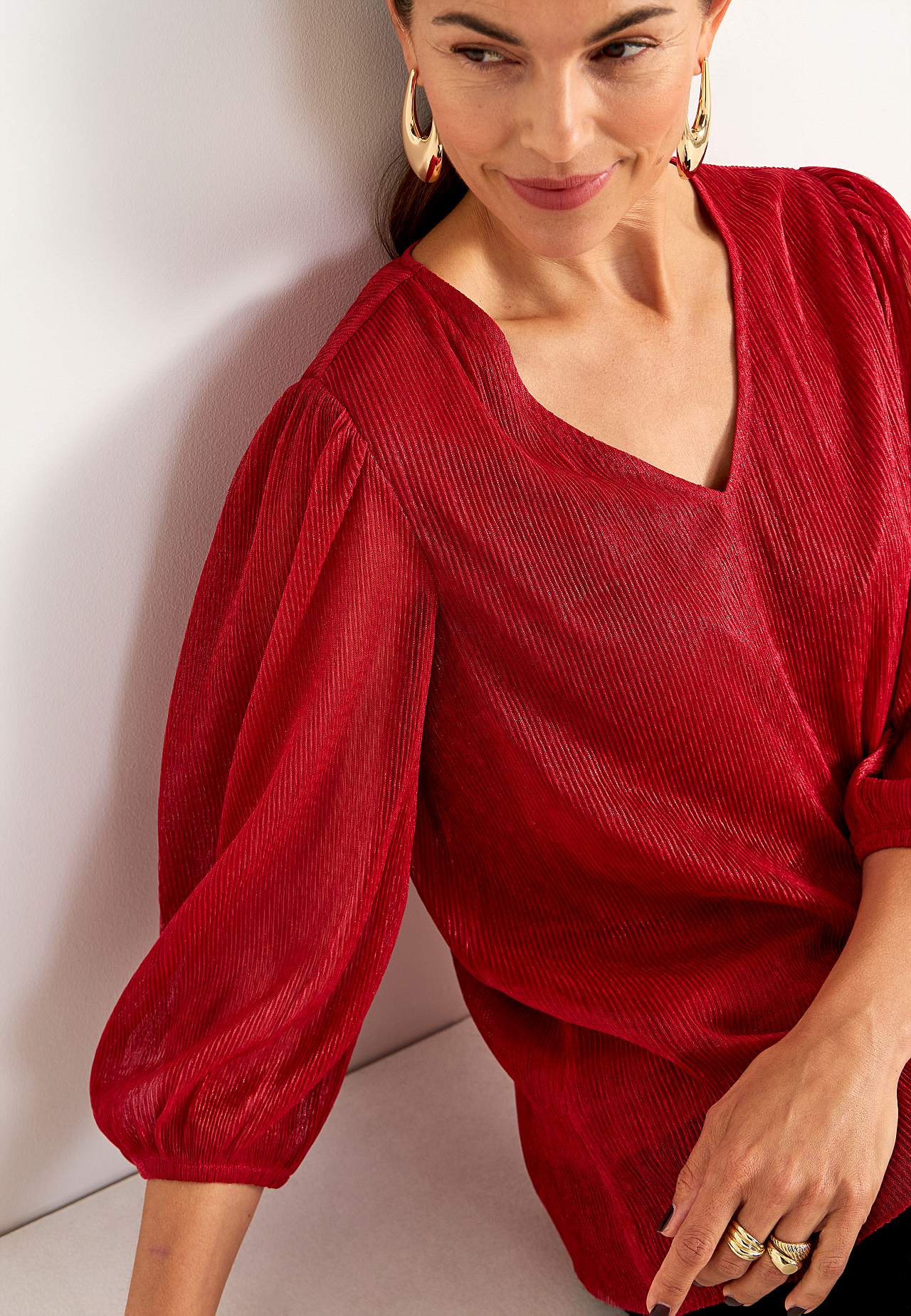 Glittery party top