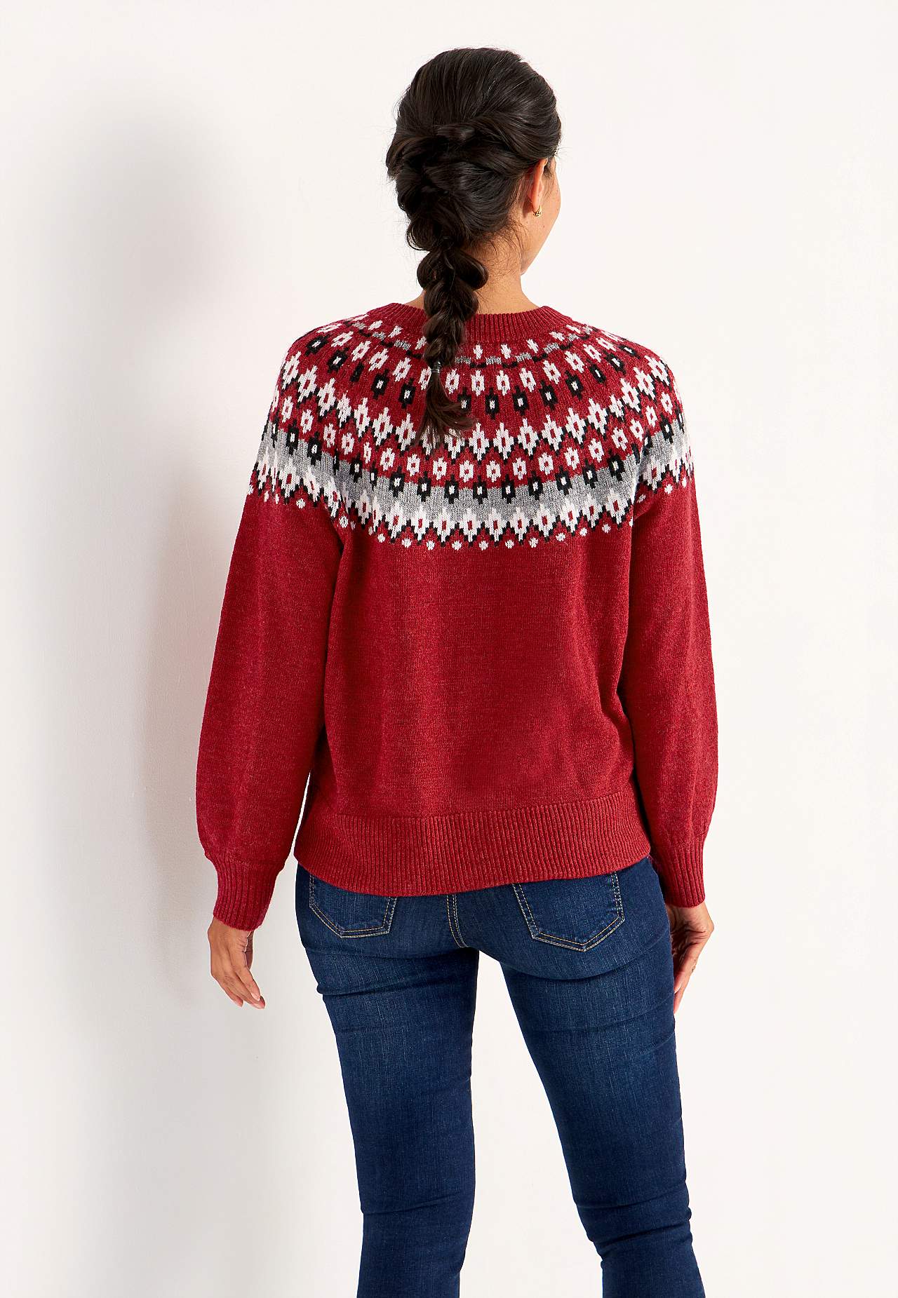 Jacquard patterned cardigan