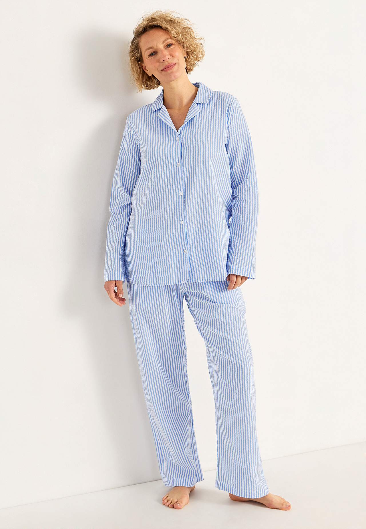 Pyjamas in seersucker
