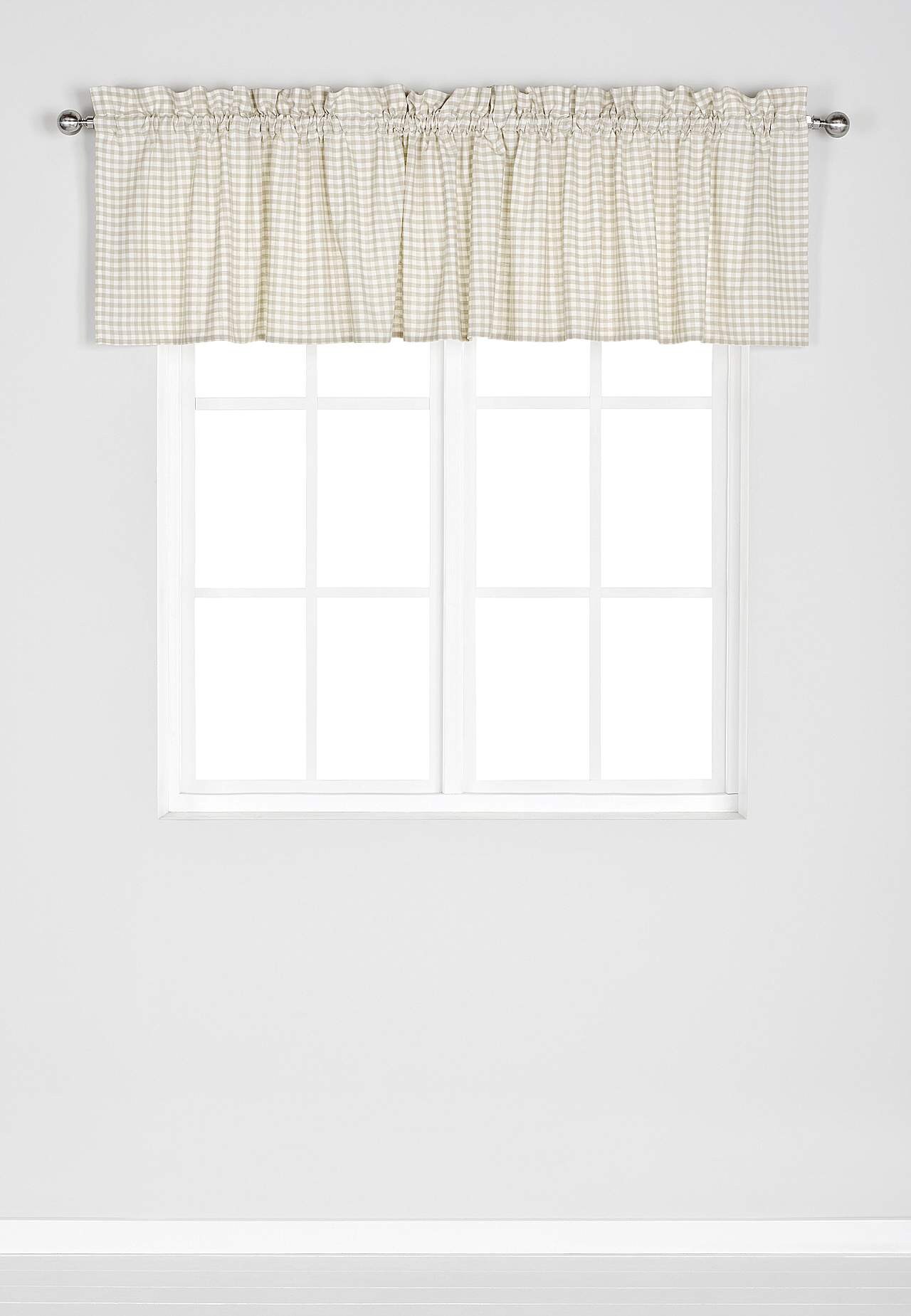 Woven, checked pelmet