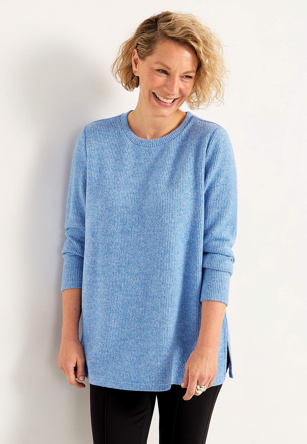 Super soft sweater with slits