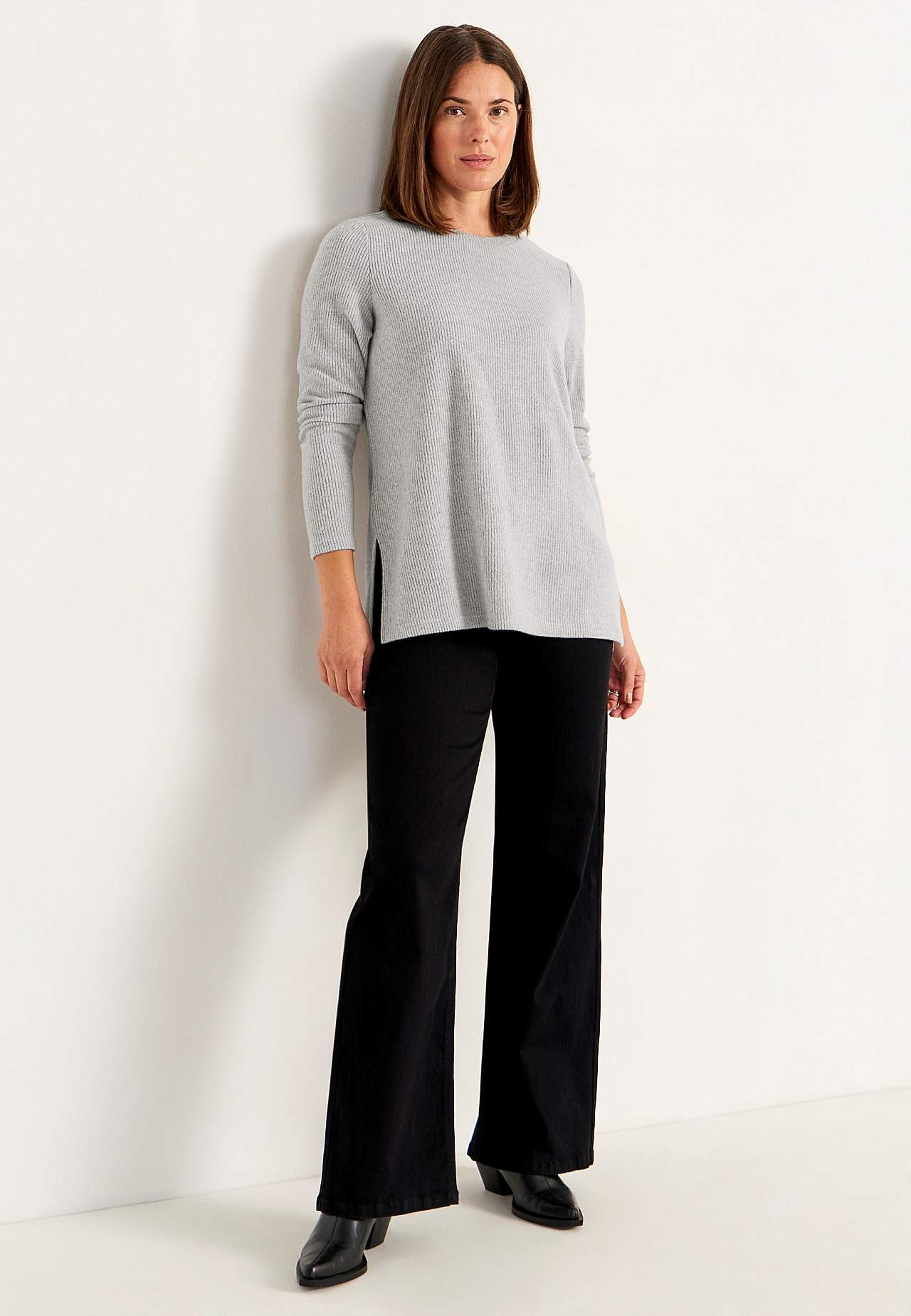 Super soft sweater with slits