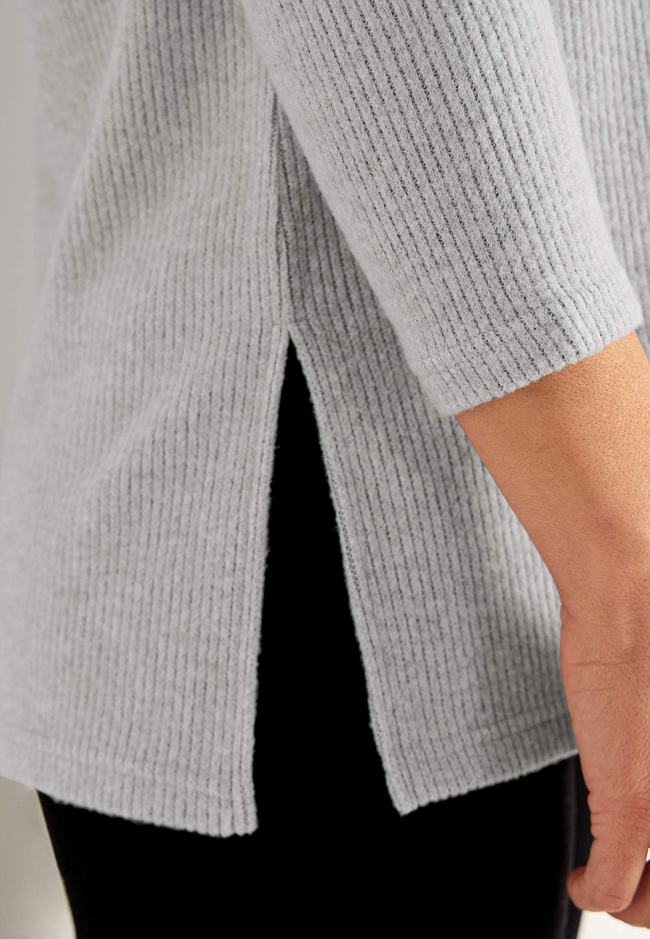 Super soft sweater with slits