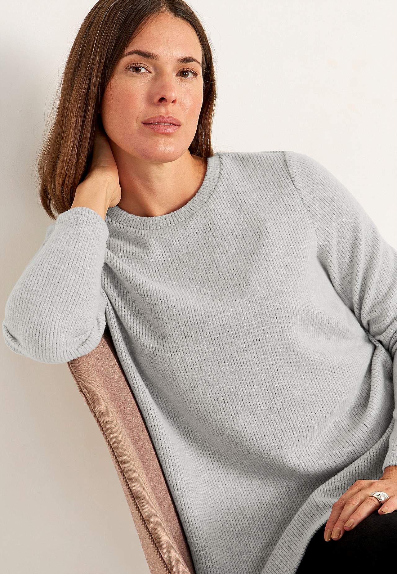 Super soft sweater with slits