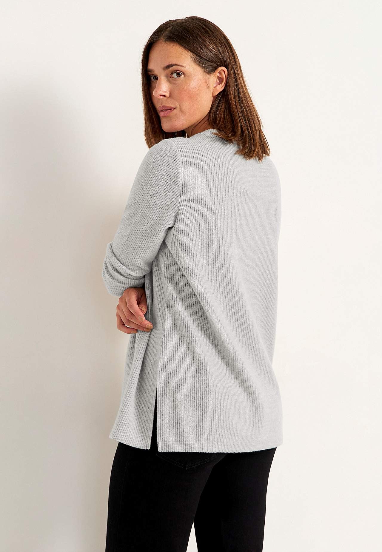 Super soft sweater with slits