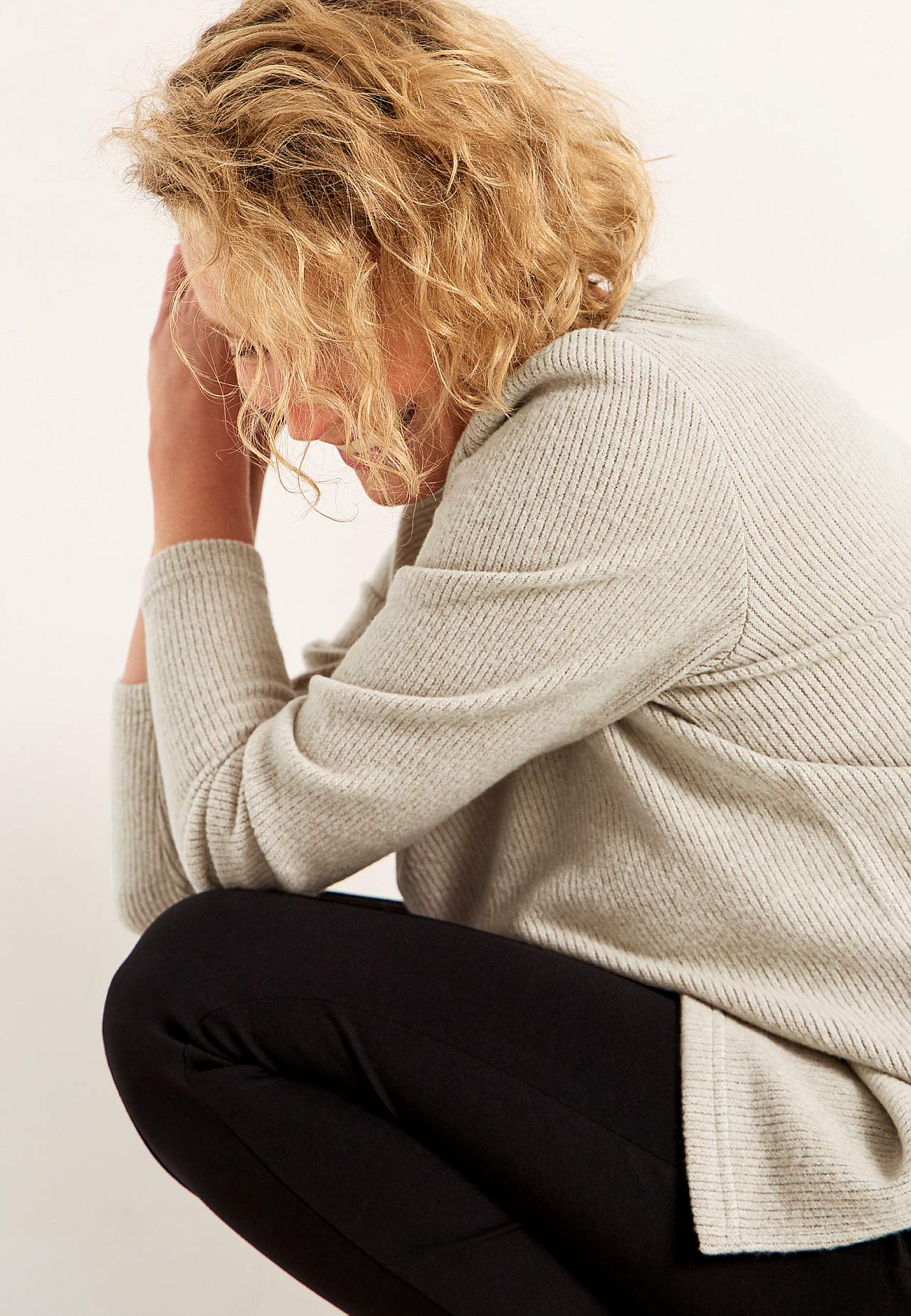Super soft sweater with slits