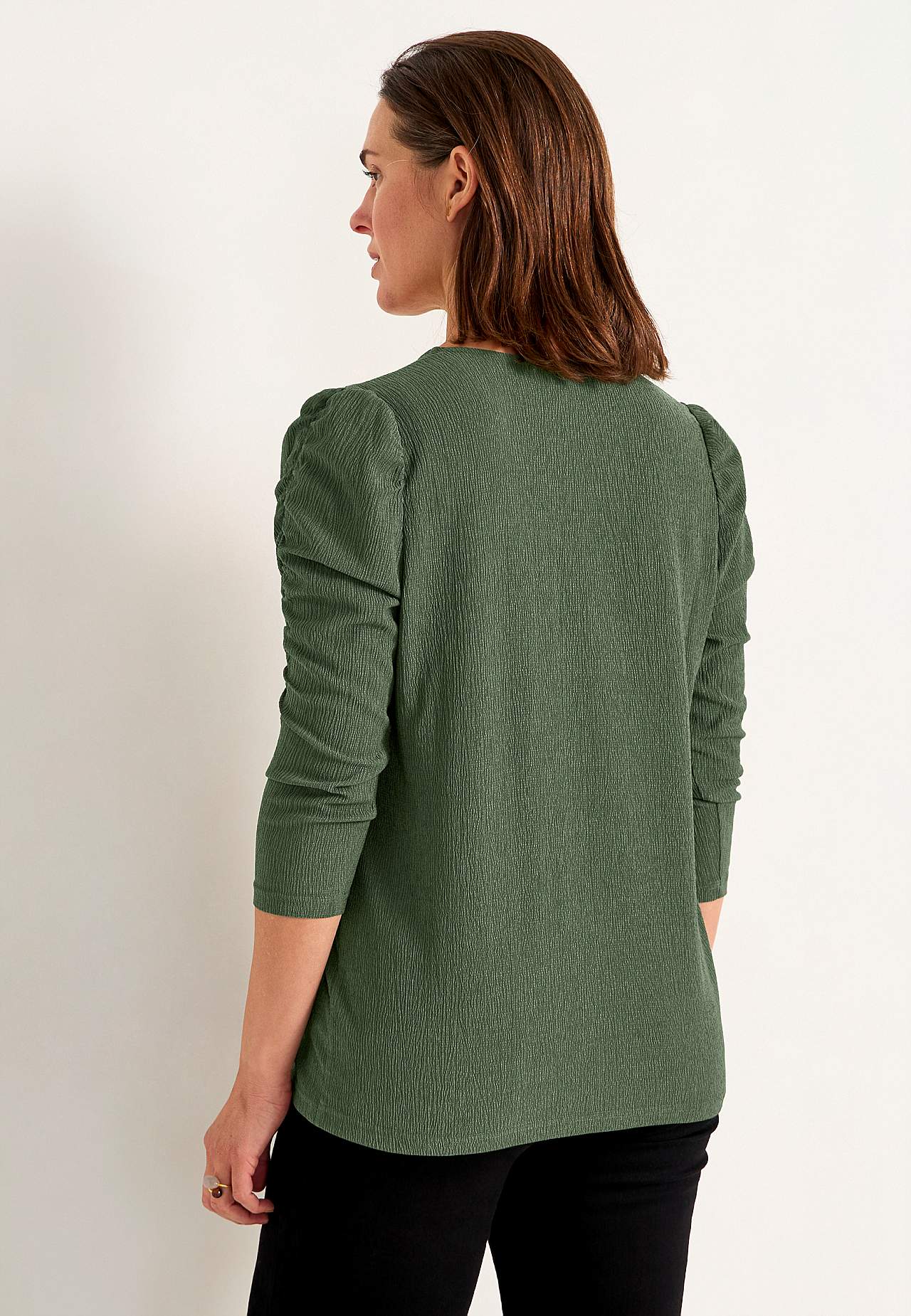 Jersey top with structure