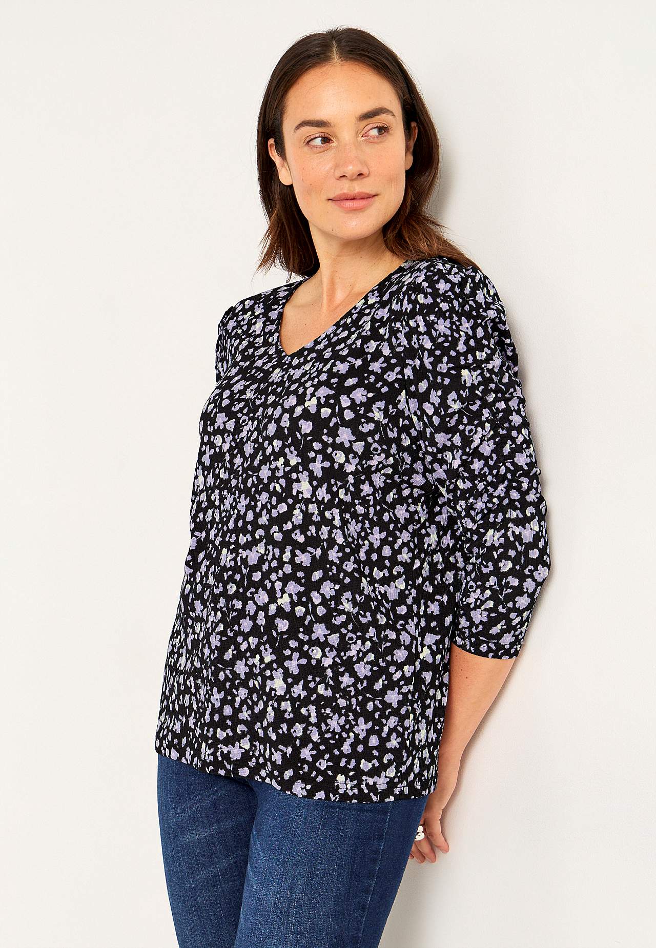 Jersey top with structure