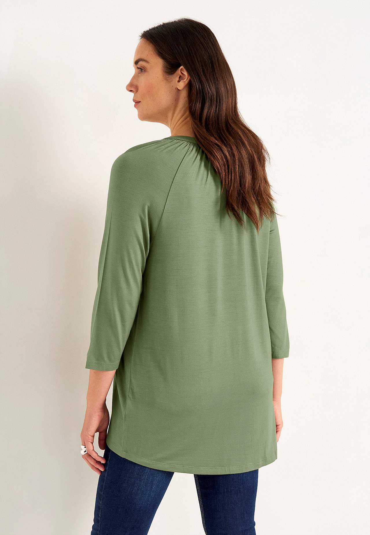 V-neck jersey tuniq