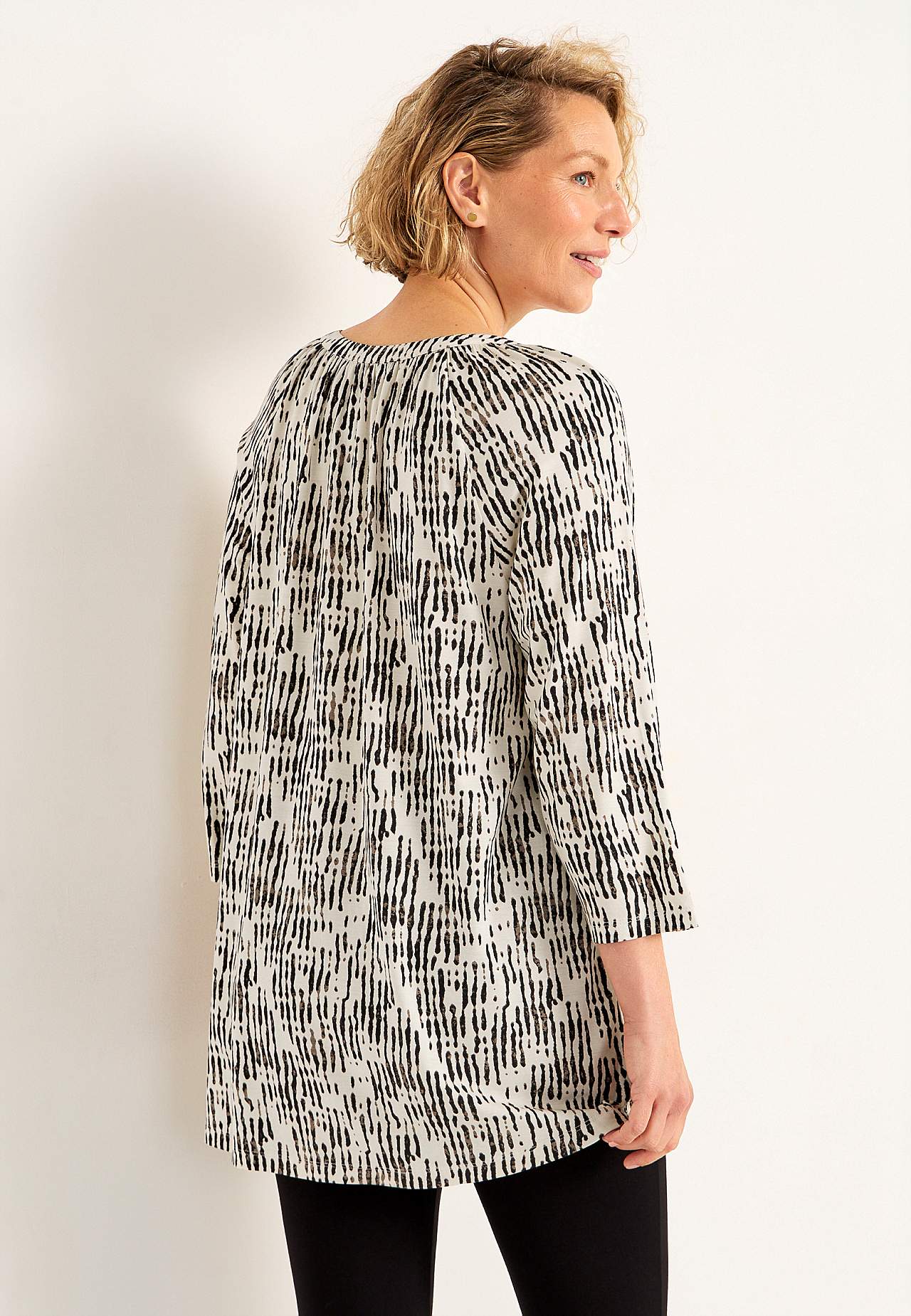 V-neck jersey tuniq