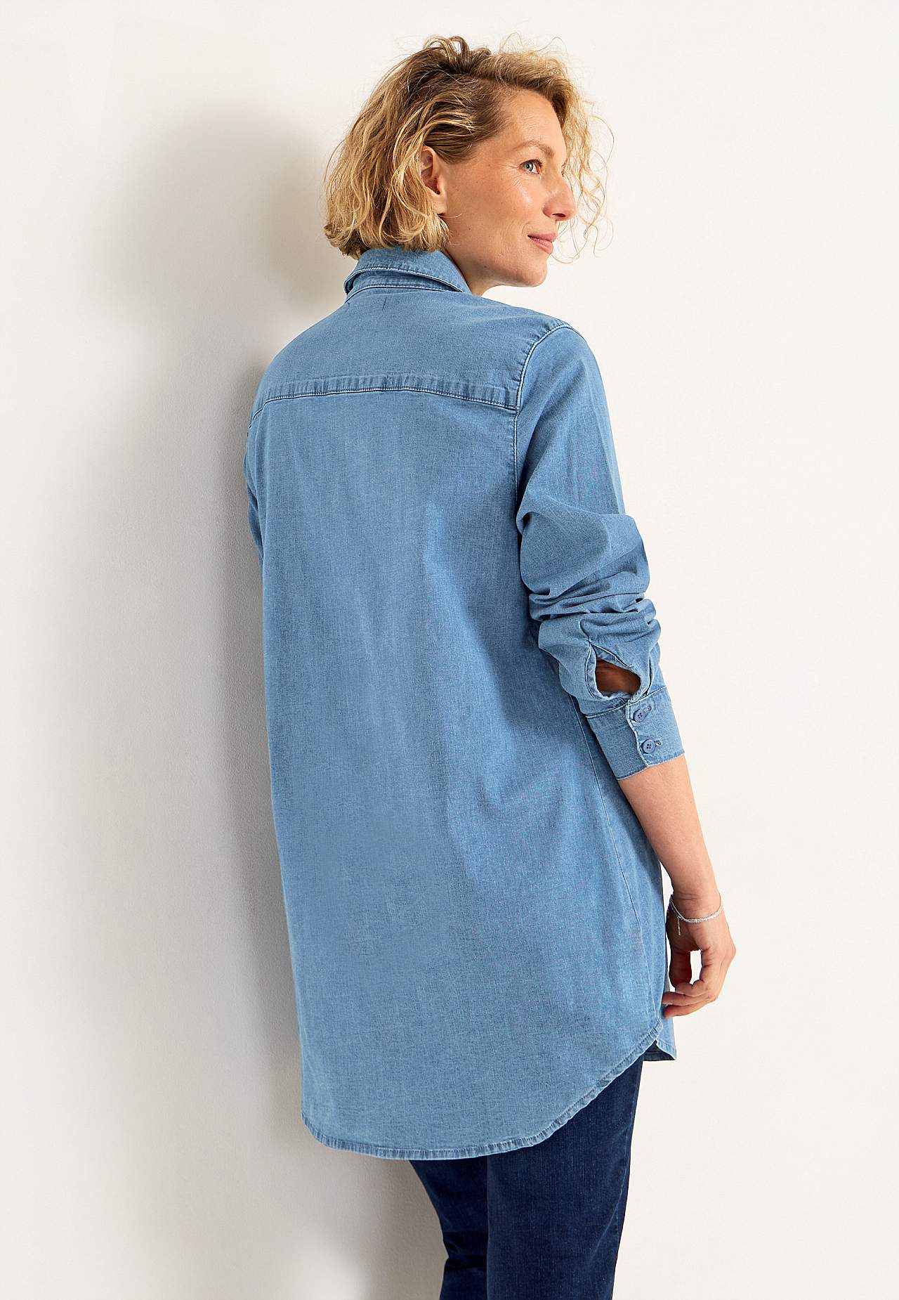 Stretchy tunic in denim