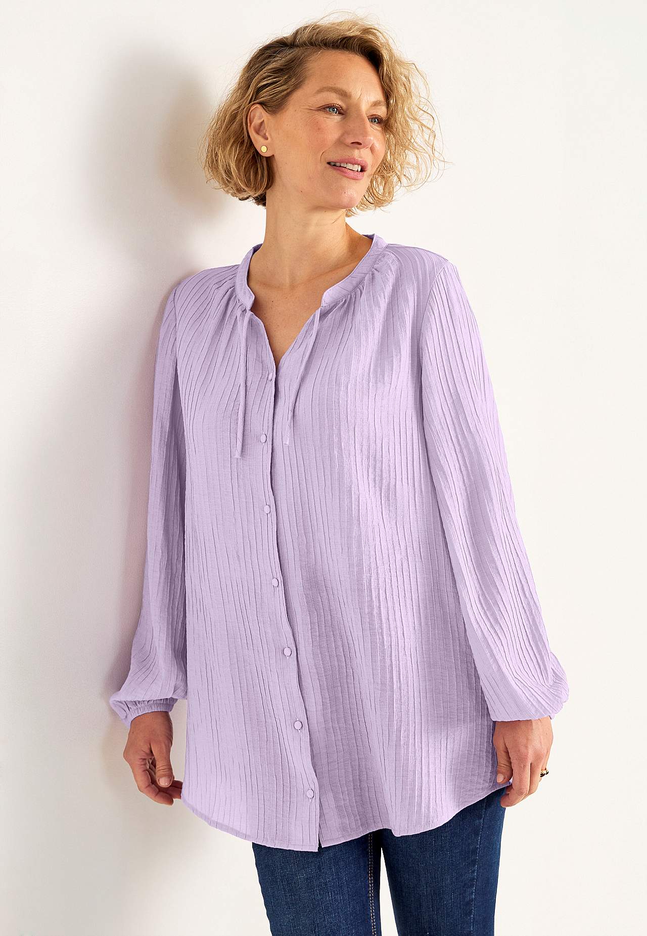 Woven tunic with structure