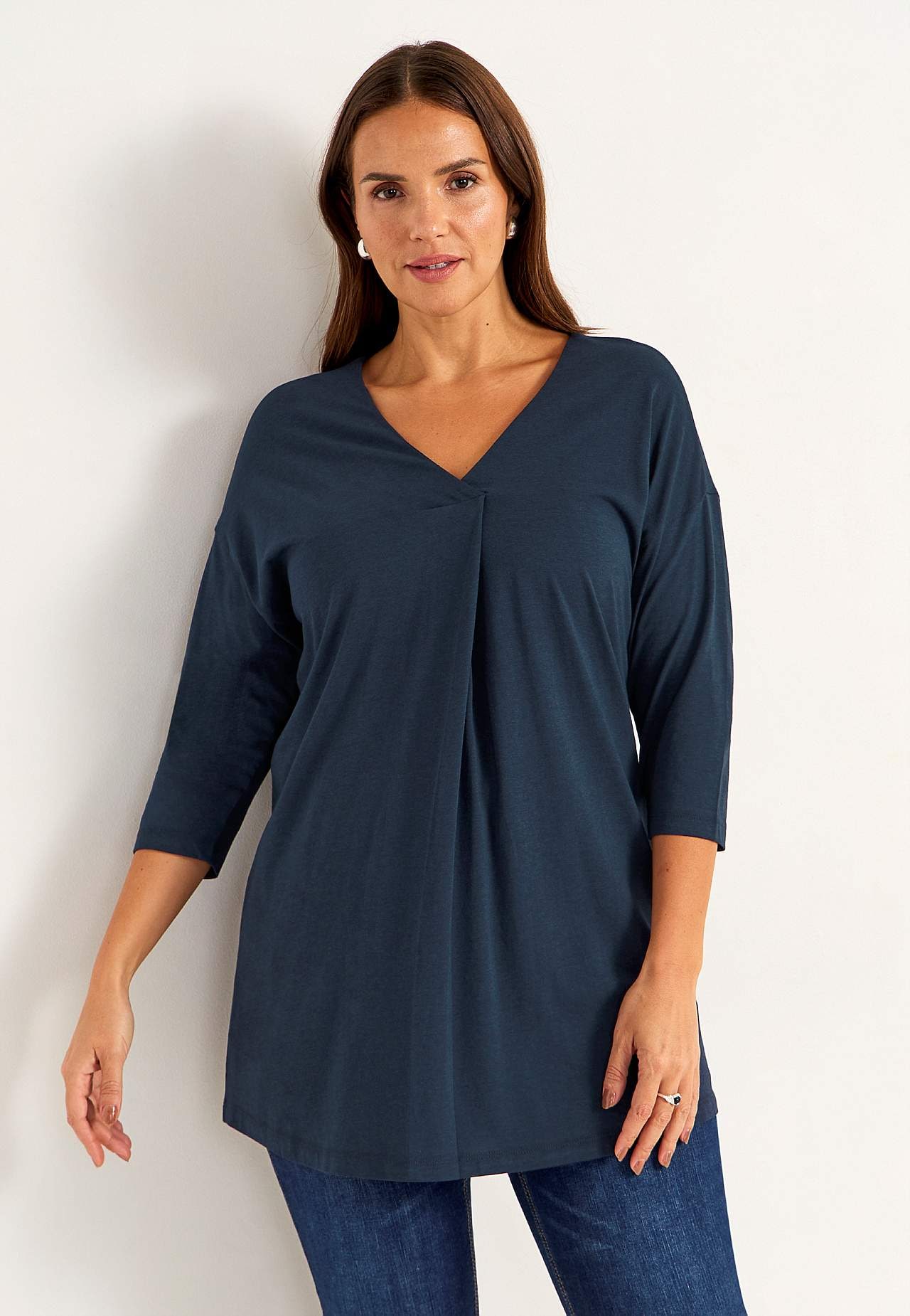 Jersey tuniq with crease detail
