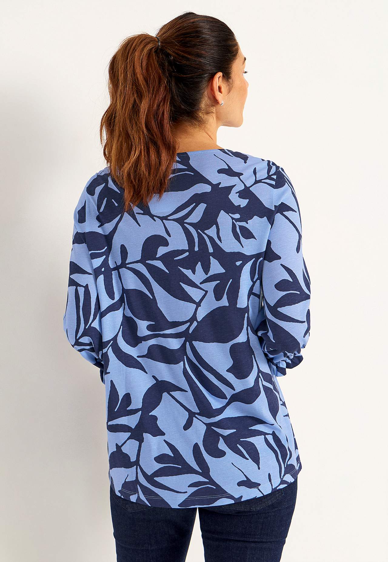 Jersey top with smock detail
