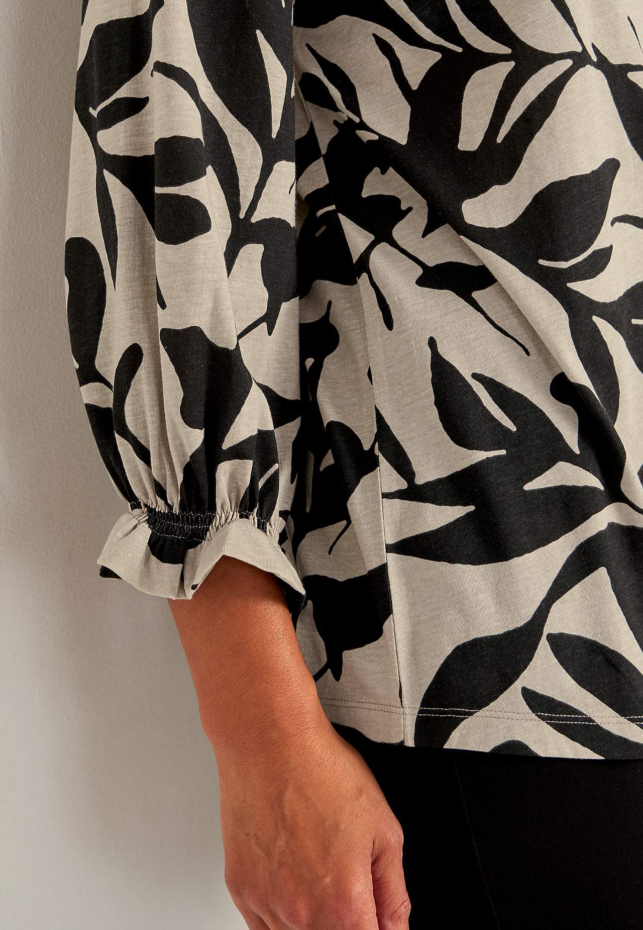 Jersey top with smock detail