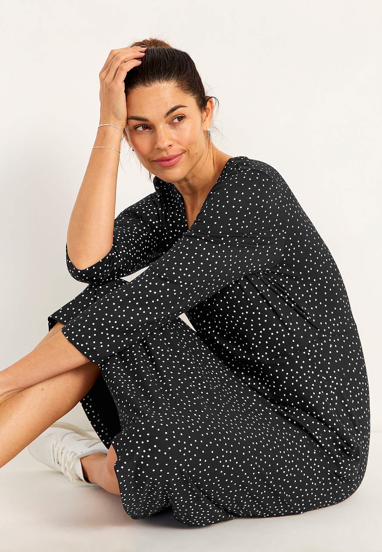 Jersey dress with pockets