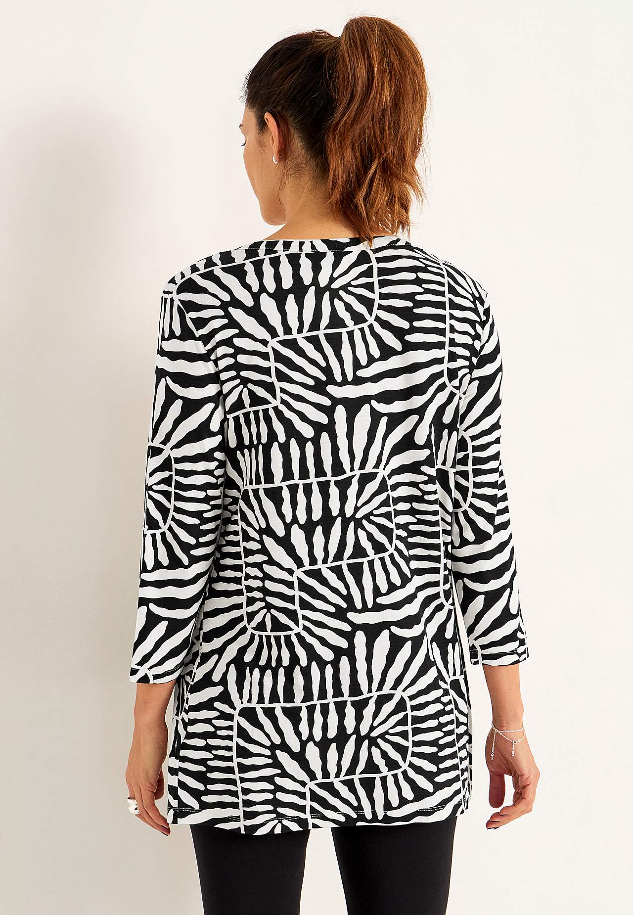 Jersey tuniq with 3/4 sleeve