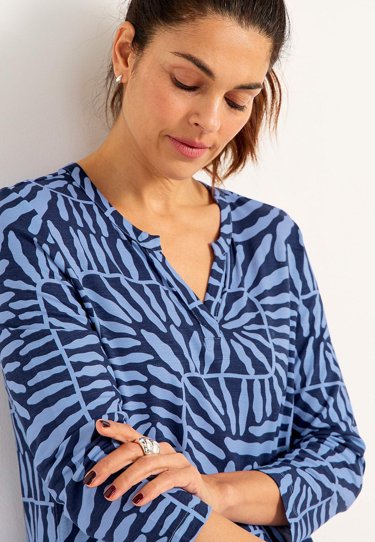 Jersey tuniq with 3/4 sleeve