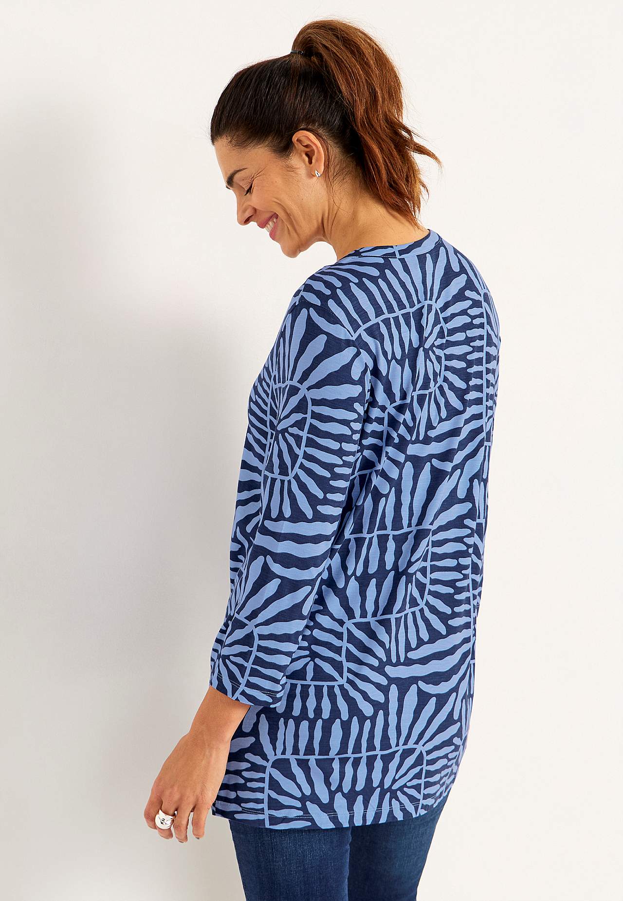 Jersey tuniq with 3/4 sleeve