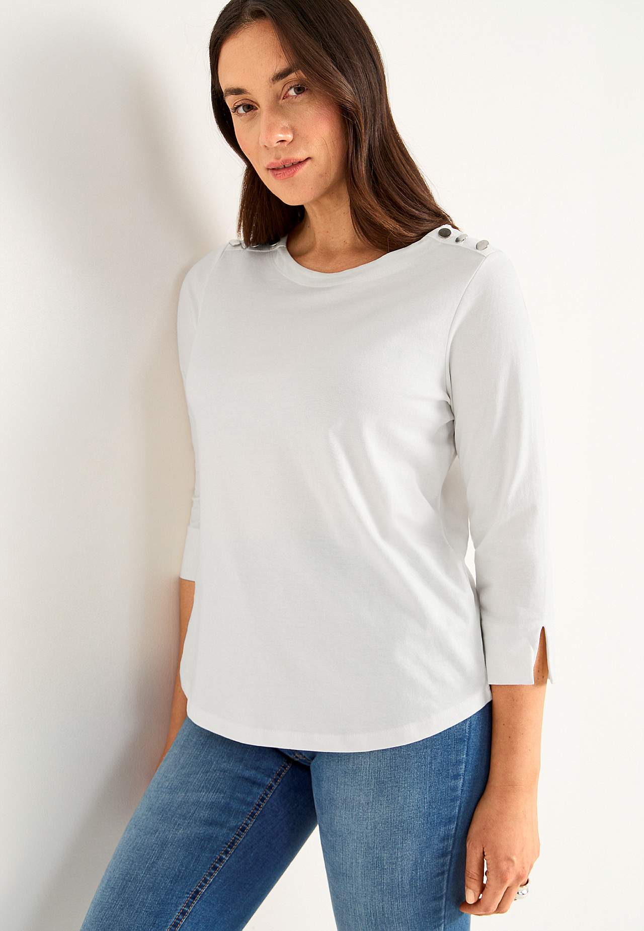 Jersey top with buttons