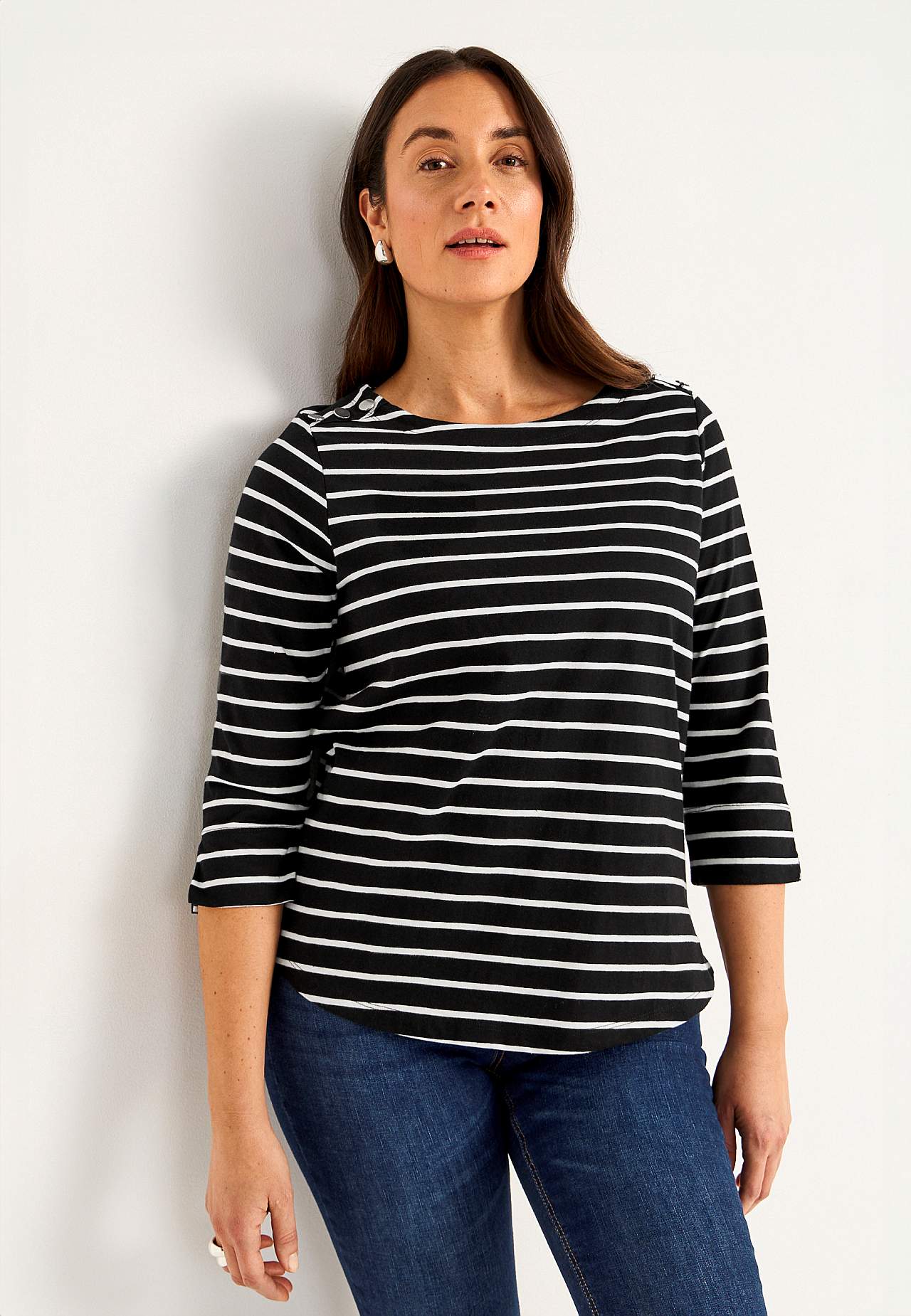 Jersey top with buttons