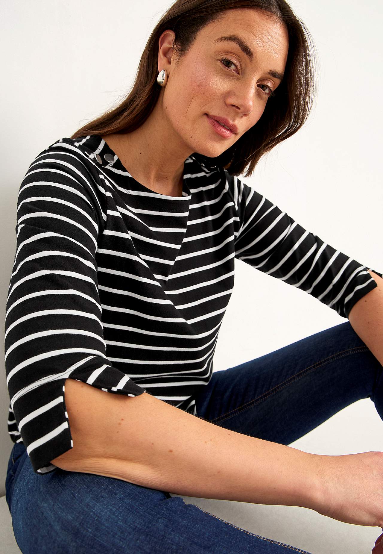 Jersey top with buttons