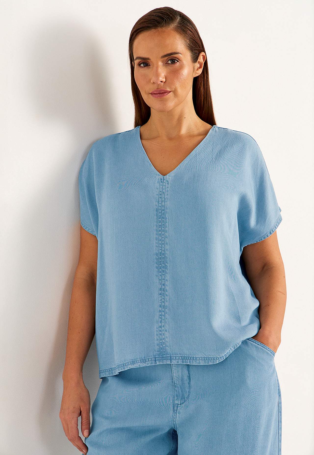 Ultra-soft Premium denim blouse